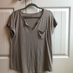 Grey striped shirt